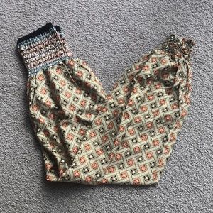 New vintage artisan crafted high rise yogi harem drop crotch jogger balloon pant